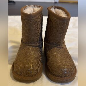 UGG Kids Brown Glitter Boots